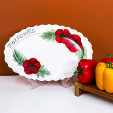 Carregar imagem no visualizador da galeria, Travessa Estampa Flor Papoula Oval Mesa Da Clau - Un