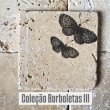Carregar imagem no visualizador da galeria, Adorno Em Pedra Natural Travertino Anticato Borboletas lll - Kit