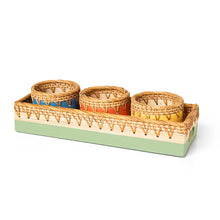 Carregar imagem no visualizador da galeria, Bandeja E Bowls Em Bambu E Rattan Colors Copa E Cia - Pç