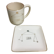 Carregar imagem no visualizador da galeria, Caneca E Mini Travessa Em Cerâmica Zodíaco Libra Luiz Salvador-Un