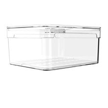 Carregar imagem no visualizador da galeria, Organizador Geladeira E Bandeja C/ Tampa 2,8 L Clear Fresh Natural OU-Un