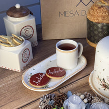 Carregar imagem no visualizador da galeria, Prato De Lanche E Caneca Aquarelle Classic Pinhas Copa e Cia - Pç