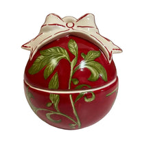 Carregar imagem no visualizador da galeria, Caixa em Cerâmica Bola Laços Ornamentos Luiz Salvador - Pç