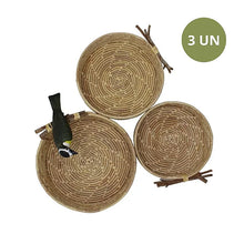 Carregar imagem no visualizador da galeria, Cesto Em Carnaúba Redondo Pássaro I Casa Bonita - Kit