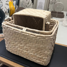Carregar imagem no visualizador da galeria, Cesto Em Carnaúba Retangular Pássaro II Casa Bonita-Kit