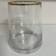 Carregar imagem no visualizador da galeria, Vaso Com Borda Dourada Home Design - Un