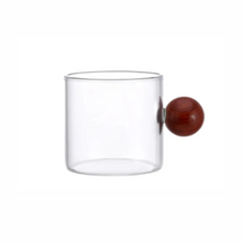 Carregar imagem no visualizador da galeria, Xícara Em Vidro Com Esfera Madeira Home Design - Un