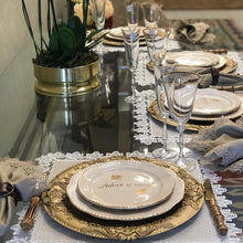 Carregar imagem no visualizador da galeria, Taça Em Cristal Alexandra Gold Rim Bohemia – Un