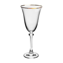 Carregar imagem no visualizador da galeria, Taça Em Cristal Alexandra Gold Rim Bohemia – Un