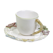Carregar imagem no visualizador da galeria, Xícara Em Cerâmica Borboletas Zanatta Casa - Un