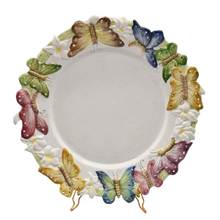 Carregar imagem no visualizador da galeria, Sousplat Em Cerâmica Borboletas Zanatta Casa - Un
