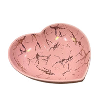 Carregar imagem no visualizador da galeria, Bowl Em Cerâmica Coração Rosa Marmorizado 700 ml Home Design-Un