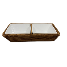 Carregar imagem no visualizador da galeria, Petisqueira E Suporte Rattan Maya 30 Cm Natural Home-Un