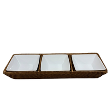Carregar imagem no visualizador da galeria, Petisqueira Com Suporte Em Rattan Maya 45 Cm Natural Home-Un