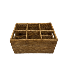 Carregar imagem no visualizador da galeria, Porta Talher Em Rattan Coleção Maya Natural Home - Un