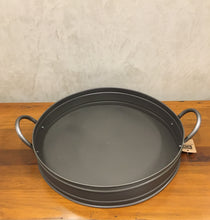 Carregar imagem no visualizador da galeria, Bandeja Em Flandres Redonda Black Home Basket - Un