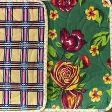 Carregar imagem no visualizador da galeria, Lugar Americano Quiltado Floral Vermelho E Amarelo Mesa Da Clau-Kit 06