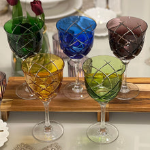 Carregar imagem no visualizador da galeria, Taça Em Cristal 25 Losango Para Água Mozart Crystal-Un
