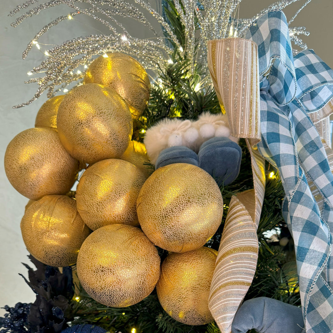 Bolas De Natal Revestida Dourado Tok Da Casa - Cx