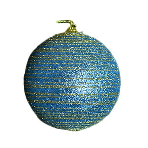 Bolas De Natal Azul Com Dourado - Caixa