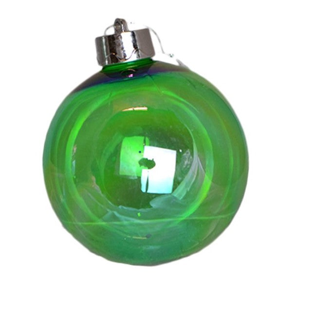 Bolas De Natal Verde Transparente - Caixa