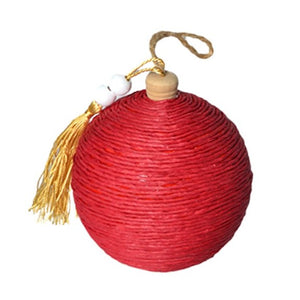 Bolas De Natal Sisal Vermelho - Caixa
