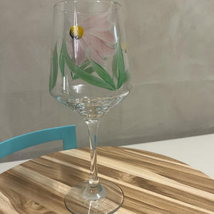 Taça Brunello Em Vidro Para Vinho Coleção Margaridas - Caixa