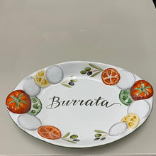 Carregar imagem no visualizador da galeria, Travessa Em Cerâmica Oval Relevo Burrata Luiz Salvador - Pç
