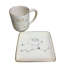 Carregar imagem no visualizador da galeria, Caneca E Mini Travessa Em Cerâmica Zodíaco Virgem Luiz Salvador-Un
