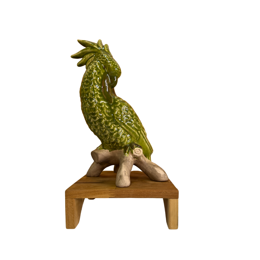 Escultura Cacatua I Em Cerâmica Luiz Salvador - Pç