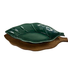 Carregar imagem no visualizador da galeria, Tábua E Bowl Folha Verde Home Basket-Un
