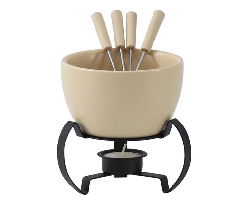 Aparelho De Fondue Para Chocolate Cor Bege Fracalanza - 07 Pçs
