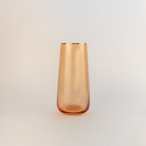 Copo Em Vidro Ovale com Borda Dourado Ribeiro E Pavani - Cx