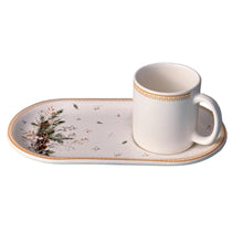 Carregar imagem no visualizador da galeria, Prato De Lanche E Caneca Aquarelle Classic Pinhas Copa e Cia - Pç
