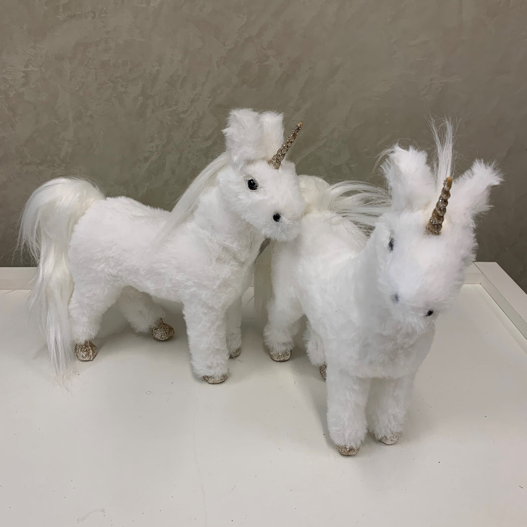 Unicórnio Decorativo Snow Moose Branco 25cm Tok Da Casa-Pç