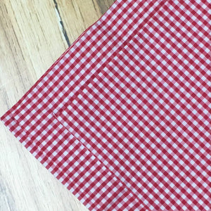 Guardanapo Em Tecido Xadrez Vichy Vermelho Mesa Da Clau-Kit