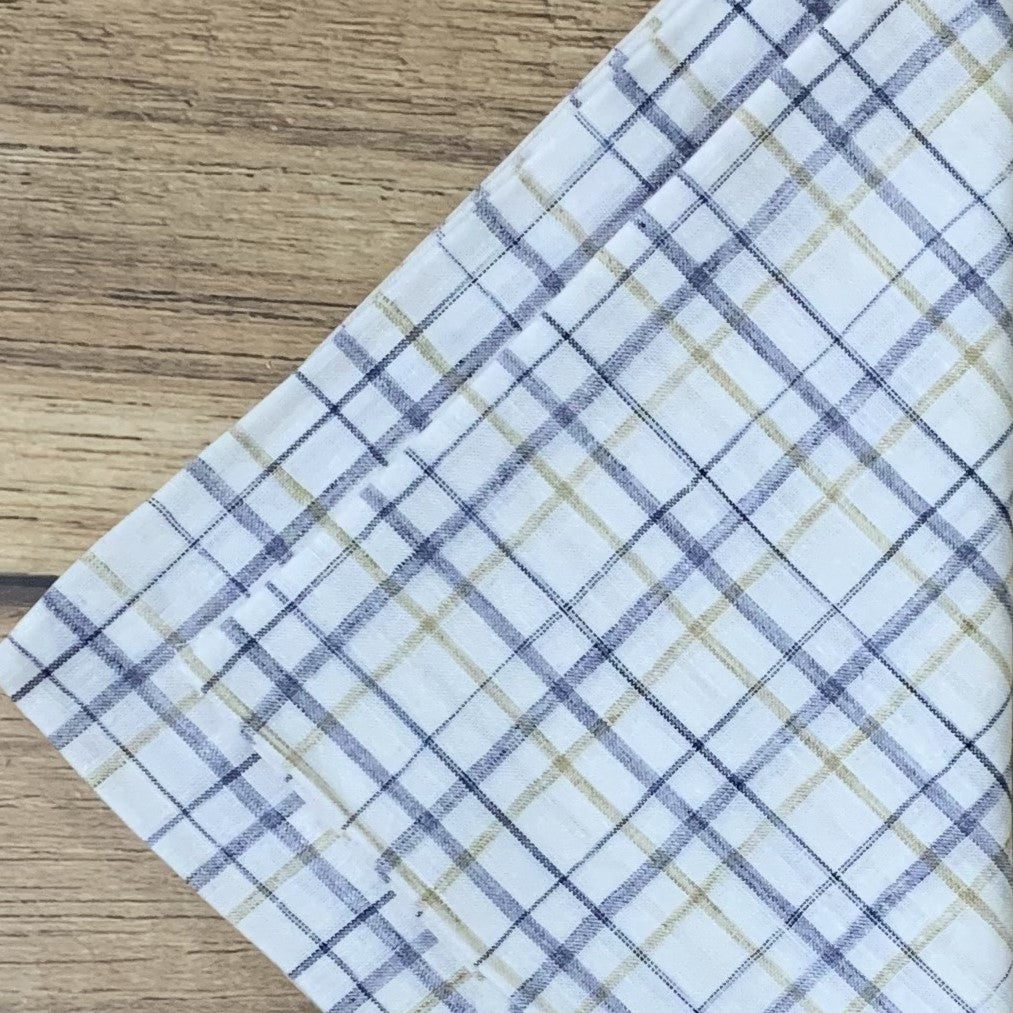 Guardanapo Em Tecido Linho Xadrez Madras Mesa Da Clau-Kit