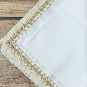 Guardanapo Em Tecido Bege Claro E Passanamaria Mesa Da Clau-Kit