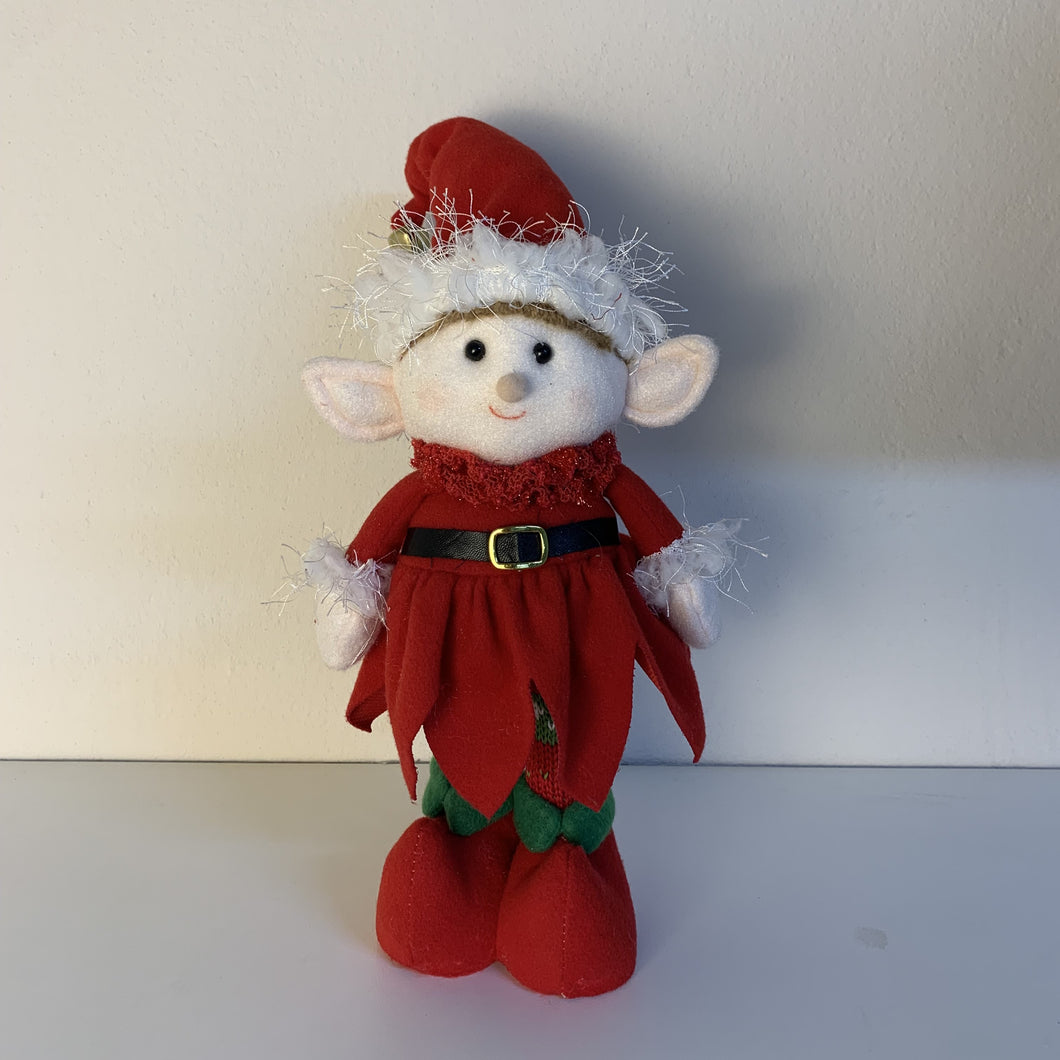 Boneco Duende Vermelho E Branco 30cm Tok Da Casa - Pç