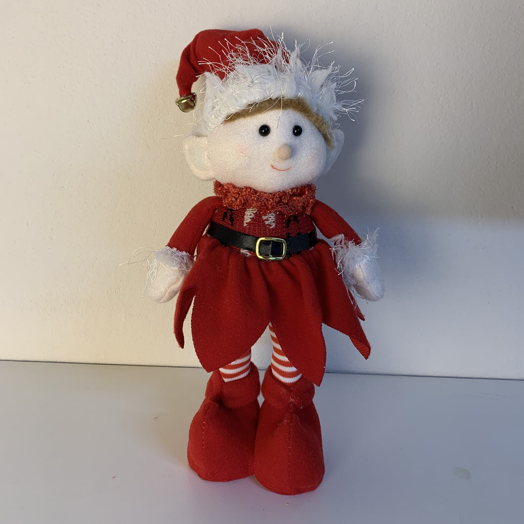Boneco Elfo Em Feltro E Tricô Vermelho 30cm Tok Da Casa - Pç