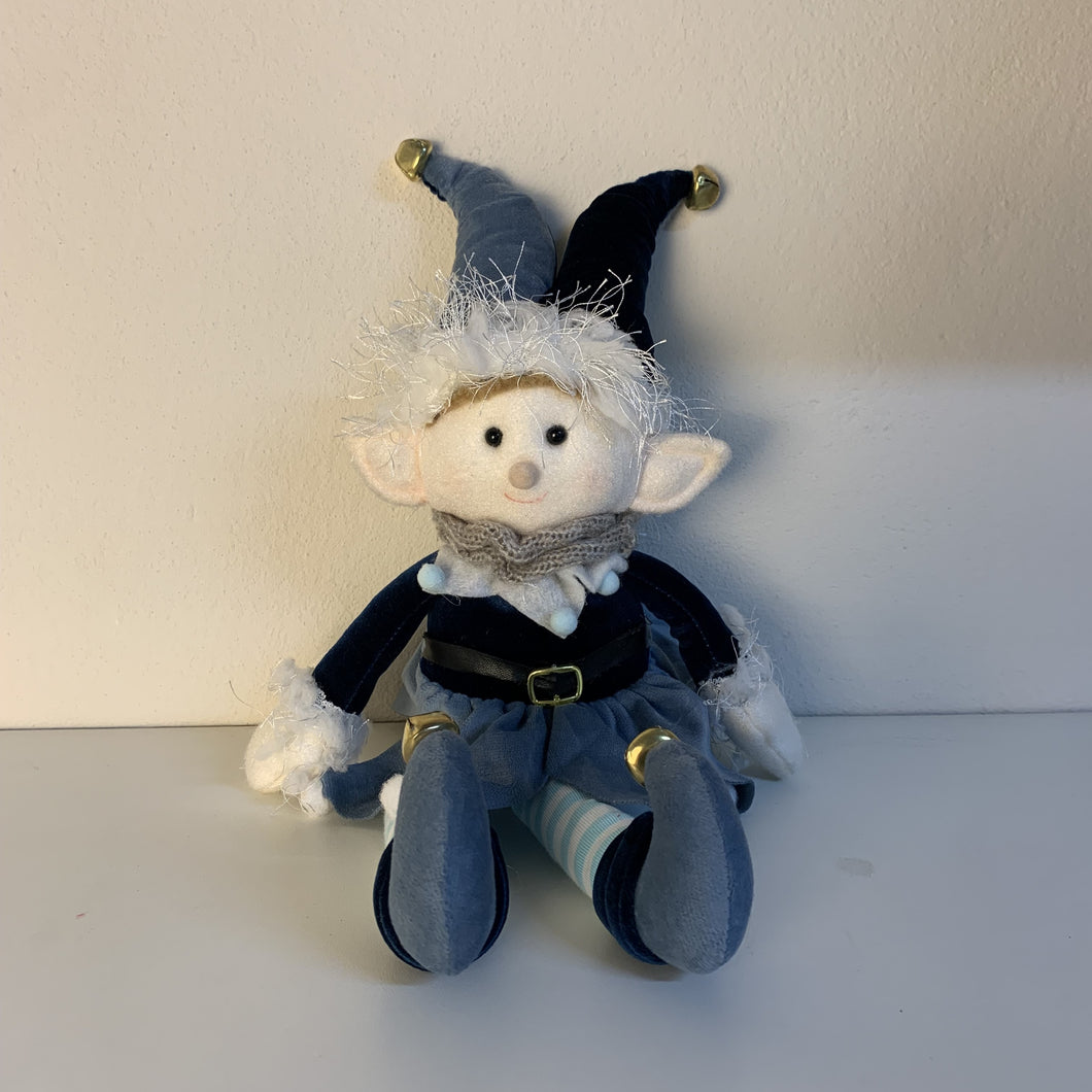 Boneco Duende Azul E Branco 41cm Tok Da Casa - Pç