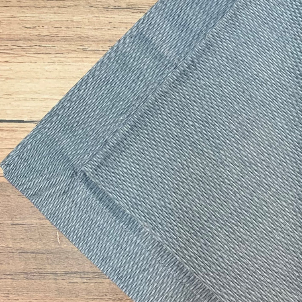 Guardanapo Em Tecido Algodão Liso Azul Mescla Mesa Da Clau-Kit