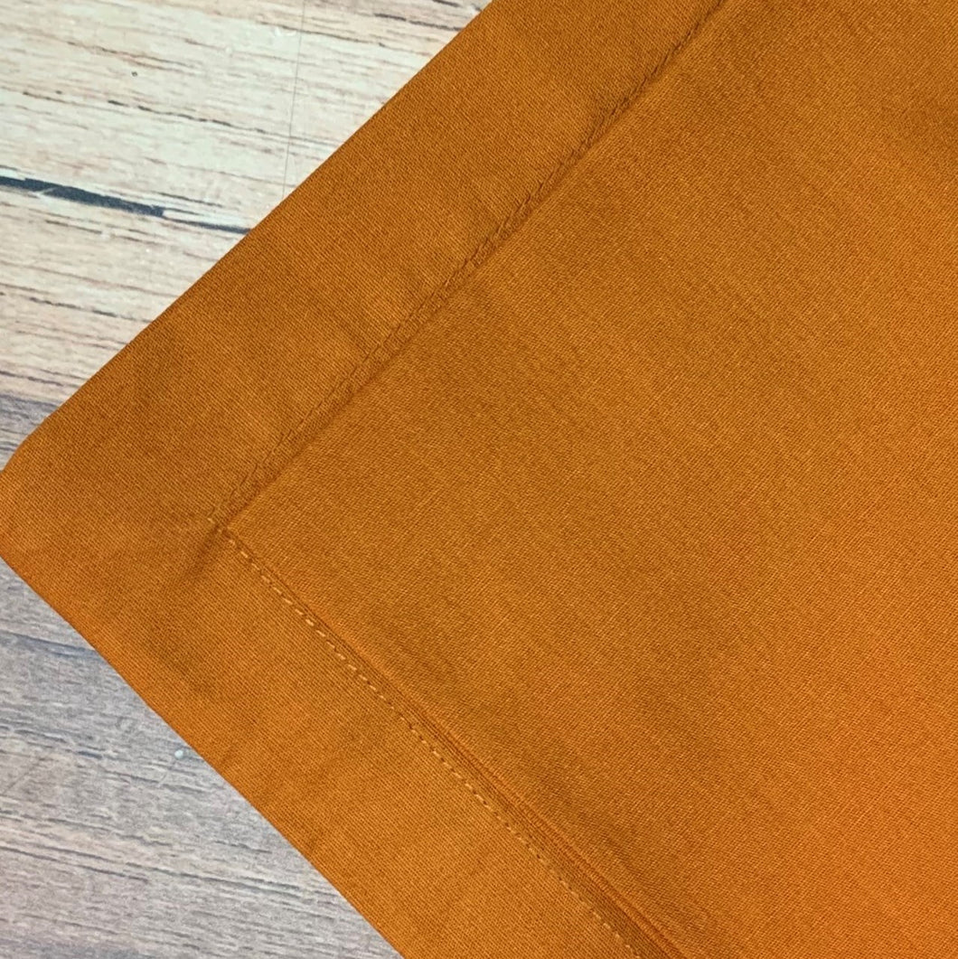 Guardanapo Em Tecido Algodão Liso Ferrugem Mesa Da Clau-Kit