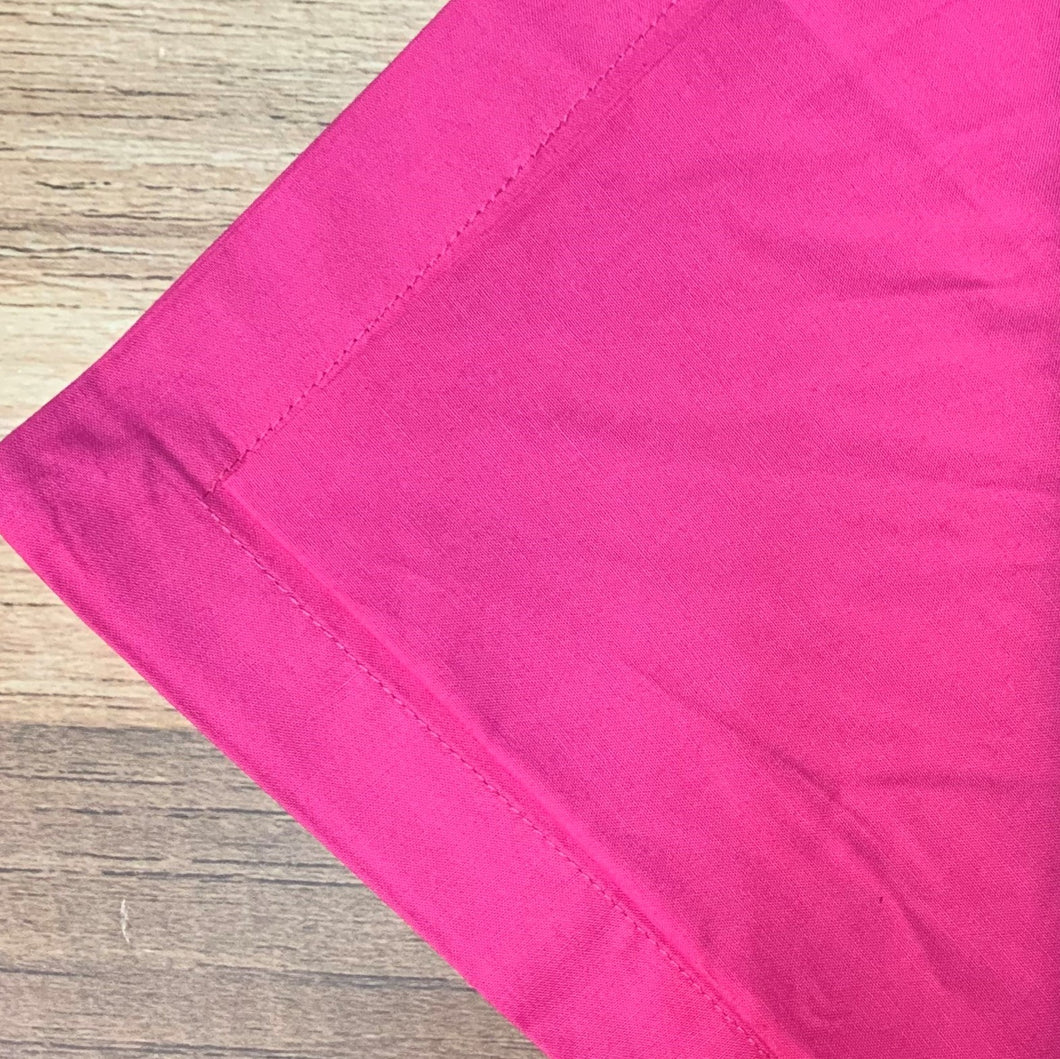 Guardanapo Em Tecido Algodão Liso Rosa Chiclete Mesa Da Clau-Kit