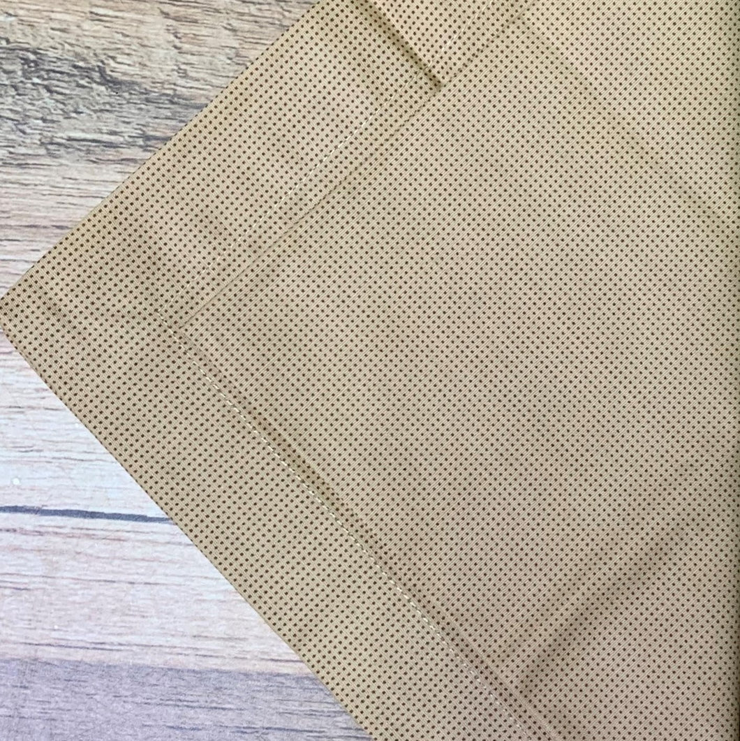 Guardanapo Em Tecido Bege Médio Micro Poá Mesa Da Clau-Kit