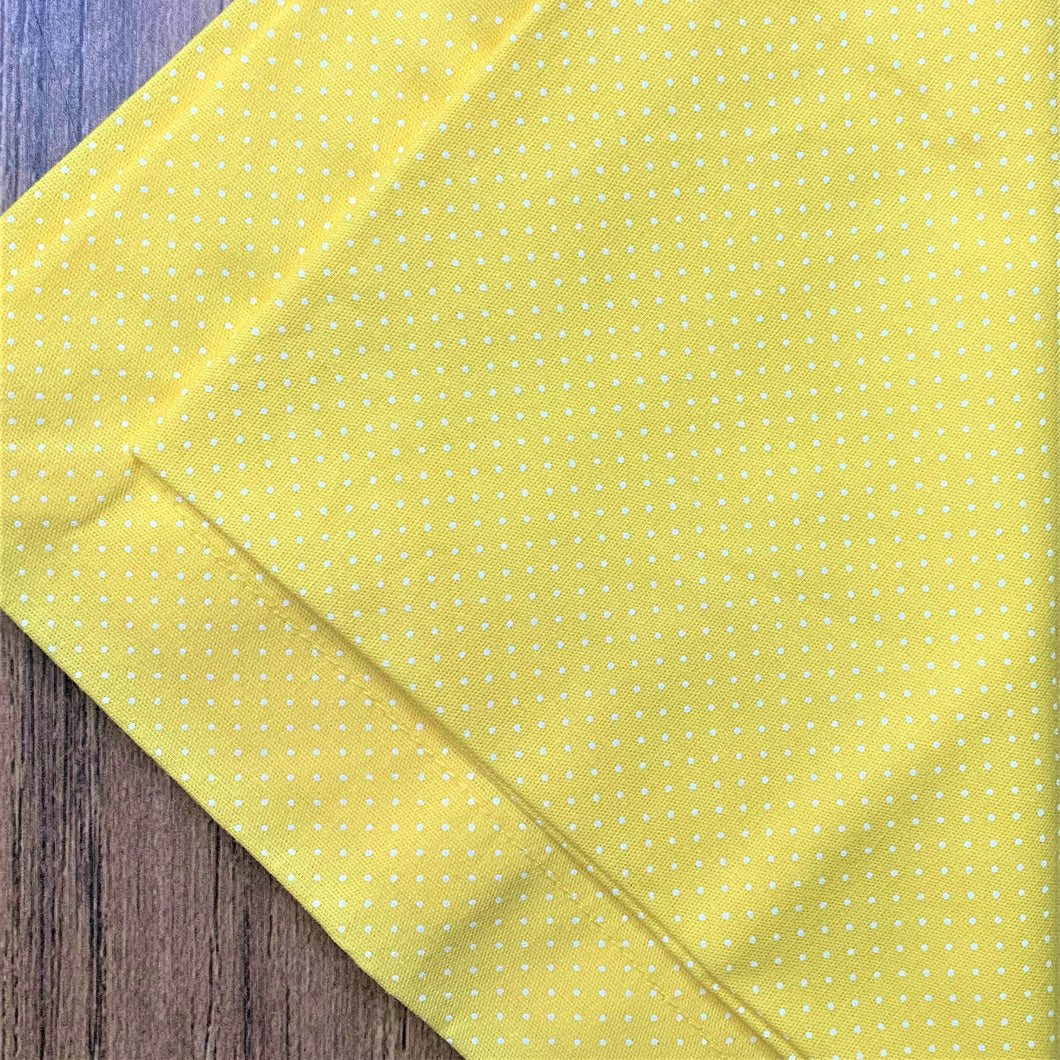 Guardanapo Em Tecido Amarelo Poá Branco Mesa Da Clau-Kit