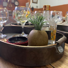 Carregar imagem no visualizador da galeria, Bandeja Em Metal Marrom P Home Garden - Pç
