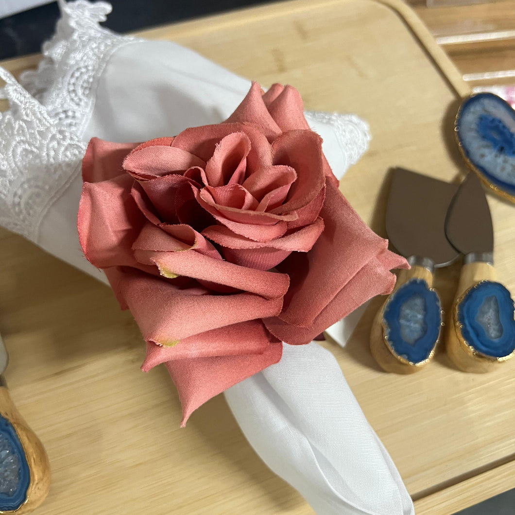 Porta Guardanapo Rosa G Artesanal Mesa Da Clau-Un