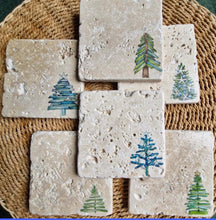 Carregar imagem no visualizador da galeria, Adorno Em Pedra Natural Travertino Pinheiros - Kit
