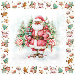 Guardanapo Em Papel Decorado Santa Sweets Ambiente-20 Un